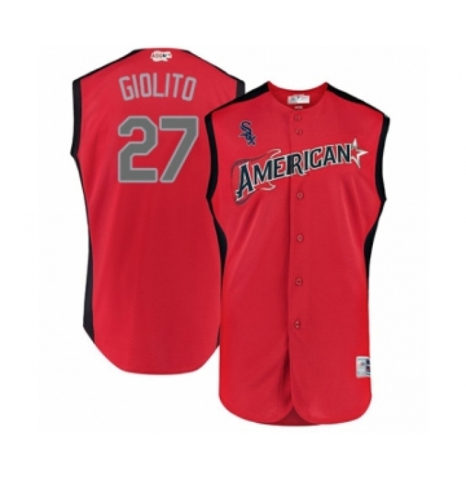 Men's Chicago White Sox #27 Lucas Giolito Authentic Red American League 2019 Baseball All-Star Jersey