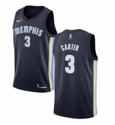 Men's Nike Memphis Grizzlies #3 Jevon Carter Swingman Navy Blue Road NBA Jersey - Icon Edition