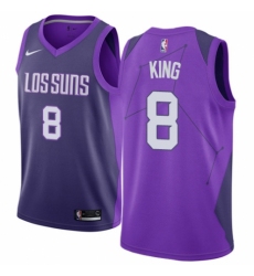 Men's Nike Phoenix Suns #8 George King Swingman Purple NBA Jersey - City Edition