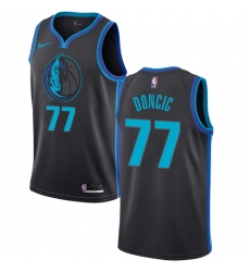 Youth Nike Dallas Mavericks #77 Luka Doncic Swingman Charcoal NBA Jersey - City Edition