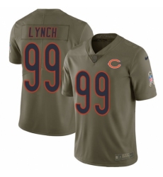 Men's Nike Chicago Bears #99 Aaron Lynch Limited Olive 2017 Salute to Service NFL Jersey