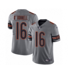 Women's Chicago Bears #16 Pat O'Donnell Limited Silver Inverted Legend Football Jersey