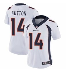 Women's Nike Denver Broncos #14 Courtland Sutton White Vapor Untouchable Limited Player NFL Jersey