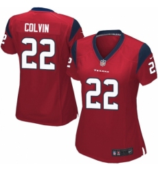 Women's Nike Houston Texans #22 Aaron Colvin Game Red Alternate NFL Jersey