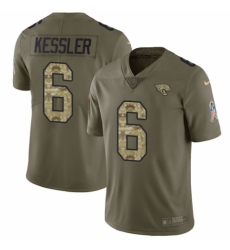 Men's Nike Jacksonville Jaguars #6 Cody Kessler Limited Olive/Camo 2017 Salute to Service NFL Jersey