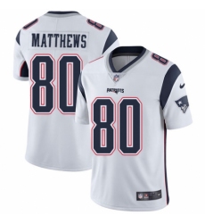 Men's Nike New England Patriots #80 Jordan Matthews White Vapor Untouchable Limited Player NFL Jersey