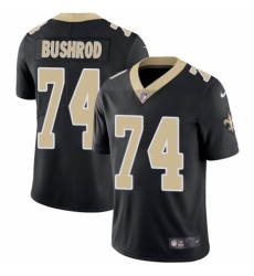 Women's Nike New Orleans Saints #74 Jermon Bushrod Black Team Color Vapor Untouchable Limited Player NFL Jersey