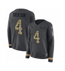 Women's Nike Seattle Seahawks #4 Michael Dickson Limited Black Salute to Service Therma Long Sleeve NFL Jersey
