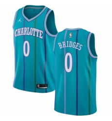 Youth Nike Jordan Charlotte Hornets #0 Miles Bridges Swingman Aqua Hardwood Classics NBA Jersey