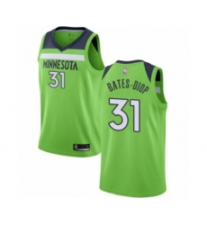 Men's Minnesota Timberwolves #31 Keita Bates-Diop Authentic Green Basketball Jersey Statement Edition