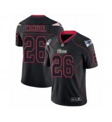 Men's Nike New England Patriots #26 Sony Michel Limited Lights Out Black Rush NFL Jersey