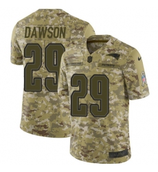 Men's Nike New England Patriots #29 Duke Dawson Limited Camo 2018 Salute to Service NFL Jersey
