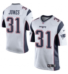 Men's Nike New England Patriots #31 Jonathan Jones Game White NFL Jersey