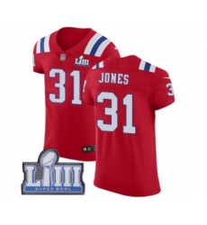 Men's Nike New England Patriots #31 Jonathan Jones Red Alternate Vapor Untouchable Elite Player Super Bowl LIII Bound NFL Jersey