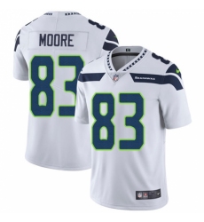 Men's Nike Seattle Seahawks #83 David Moore White Vapor Untouchable Limited Player NFL Jersey