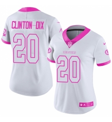 Women's Nike Washington Redskins #20 Ha Clinton-Dix Limited White Pink Rush Fashion NFL Jersey