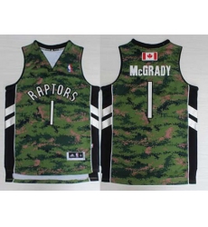 Men's Toronto Raptors #1 Tracy McGrady Revolution 30 Swingman Camo Jersey