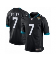 Men's Jacksonville Jaguars #7 Nick Foles Game Black Team Color Football Jersey