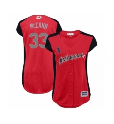 Women's Chicago White Sox #33 James McCann Authentic Red American League 2019 Baseball All-Star Jersey