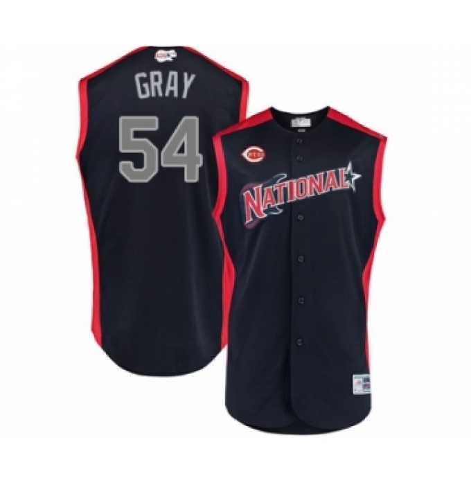 Men's Cincinnati Reds #54 Sonny Gray Authentic Navy Blue National League 2019 Baseball All-Star Jersey