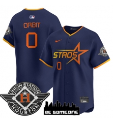 Men's Houston Astros #0 Orbit Navy 2025 City Connect Limited Stitched Baseball Jersey