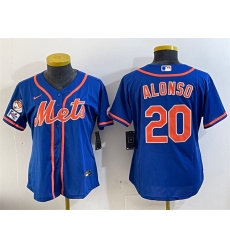 Women's New York Mets #20 Pete Alonso Royal 2025 Spring Training Cool Base Stitched Baseball Jersey(Run Small)