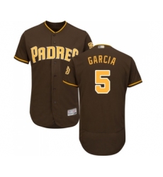 Men's San Diego Padres #5 Greg Garcia Brown Alternate Flex Base Authentic Collection Baseball Jersey