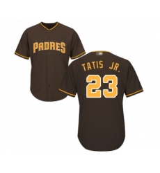 Men's San Diego Padres #23 Fernando Tatis Jr. Replica Brown Alternate Cool Base Baseball Jersey