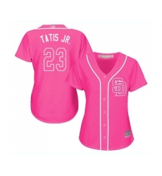 Women's San Diego Padres #23 Fernando Tatis Jr. Replica Pink Fashion Cool Base Baseball Jersey