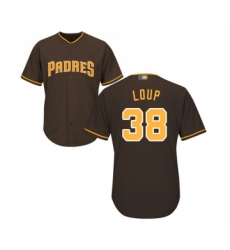 Youth San Diego Padres #38 Aaron Loup Replica Brown Alternate Cool Base Baseball Jersey