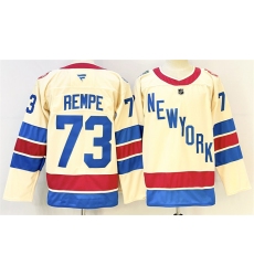 Men's New York Rangers #73 Matt Rempe Beige 2025-26 Winter Classic With A Stitched Hockey Jersey