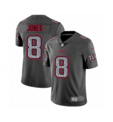 Men's New York Giants #8 Daniel Jones Limited Gray Static Fashion Football Jersey