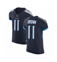 Men's Tennessee Titans #11 A.J. Brown Navy Blue Team Color Vapor Untouchable Elite Player Football Jersey