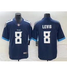 Men's Tennessee Titans #8 Will Levis Navy Vapor Untouchable Stitched Jersey
