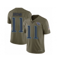 Youth Tennessee Titans #11 A.J. Brown Limited Olive 2017 Salute to Service Football Jersey