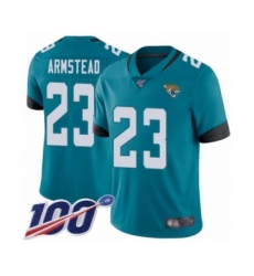 Men's Jacksonville Jaguars #23 Ryquell Armstead Teal Green Alternate Vapor Untouchable Limited Player 100th Season Football Jersey