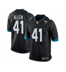 Men's Jacksonville Jaguars #41 Josh Allen Game Black Team Color Football Jersey