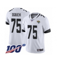 Men's Jacksonville Jaguars #75 Cedric Ogbuehi White Vapor Untouchable Limited Player 100th Season Football Jersey