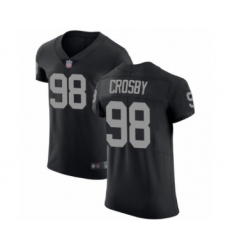 Men's Oakland Raiders #98 Maxx Crosby Black Team Color Vapor Untouchable Elite Player Football Jersey
