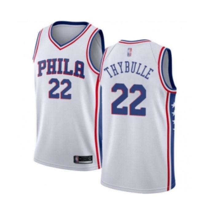 Men's Philadelphia 76ers #22 Mattise Thybulle Swingman White Basketball Jersey - Association Edition