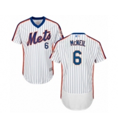 Men's New York Mets #6 Jeff McNeil White Alternate Flex Base Authentic Collection Baseball Jersey