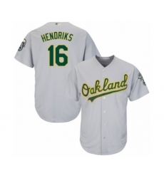 Youth Oakland Athletics #16 Liam Hendriks Authentic Grey Road Cool Base Baseball Jersey