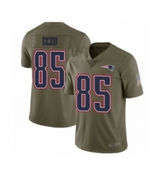 Youth New England Patriots #85 Ryan Izzo Limited Olive 2017 Salute to Service Football Jersey