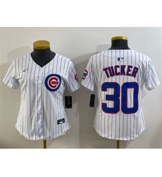 Youth Chicago Cubs #30 Kyle Tucker White Home Limited Stitched Baseball Jersey