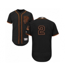 Men's San Francisco Giants #2 Abiatal Avelino Black Alternate Flex Base Authentic Collection Baseball Player Jersey