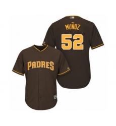 Youth San Diego Padres #52 Andres Munoz Authentic Brown Alternate Cool Base Baseball Player Jersey