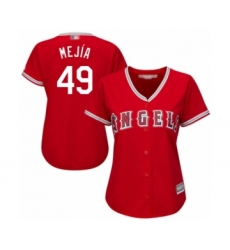 Women's Los Angeles Angels of Anaheim #49 Adalberto Mejia Authentic Red Alternate Cool Base Baseball Player Jersey