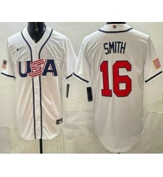 Men's USA #16 Will Smith White 2026 World Baseball Classic Cool Base Jersey