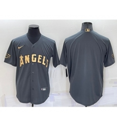 Men's Los Angeles Angels Blank Grey 2022 All Star Stitched Cool Base Nike Jersey