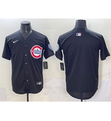 Men's Chicago Cubs Blank Black Limited Stitched Baseball Jersey